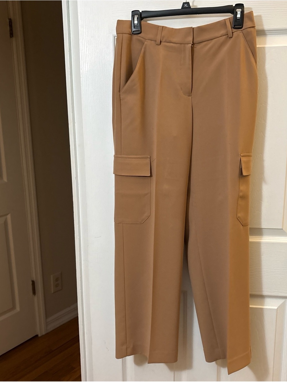 Express Camel Wide-Leg Cargo Trousers